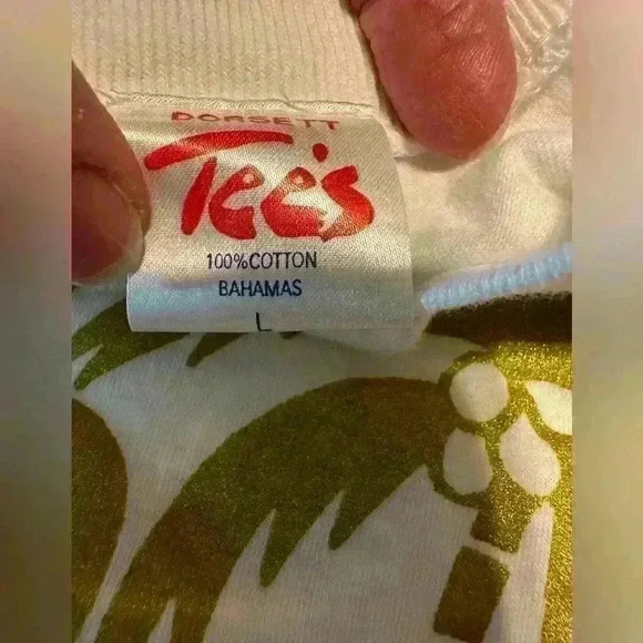 Vintage Bahama’s Men’s T-shirt Single Stitch Golden Palm Trees - Large - Picture 3 of 4